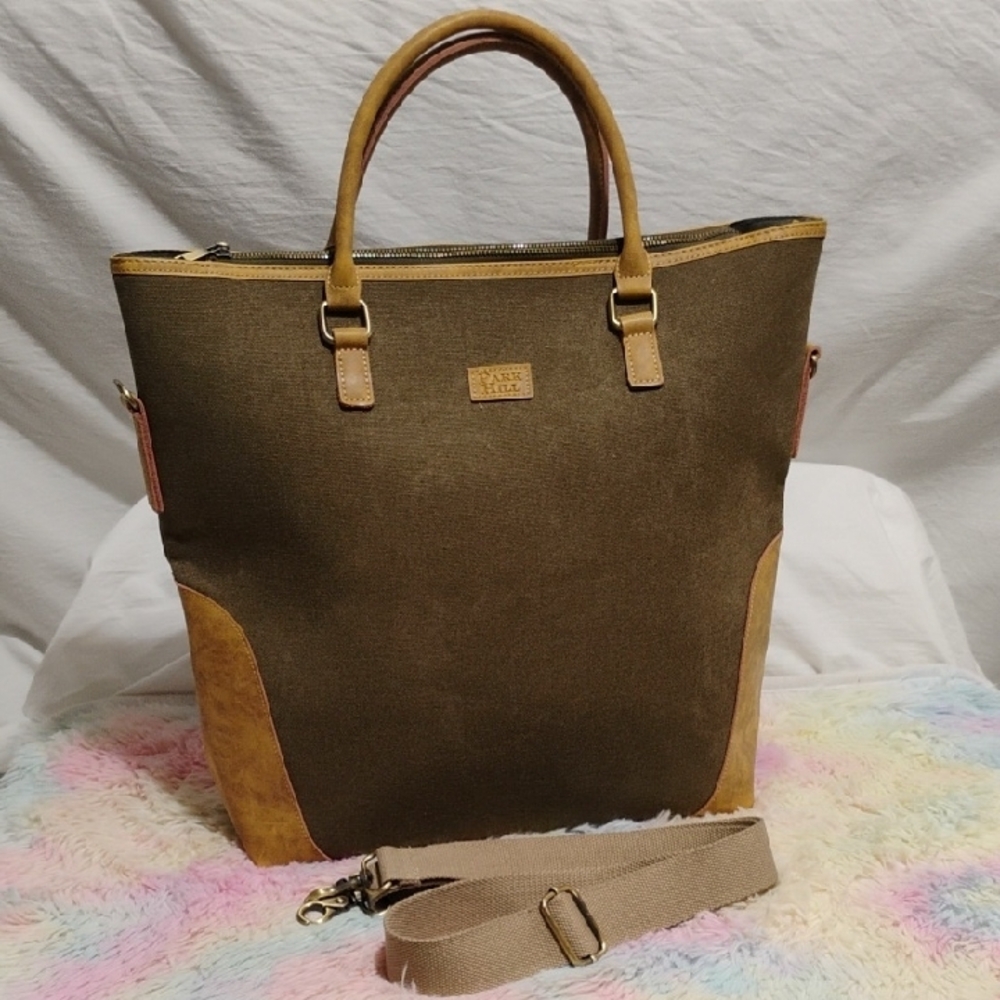 (#27) SALE! NWOT Park Hill Stylish Brown & Tan Unisex Large Bag W Strap